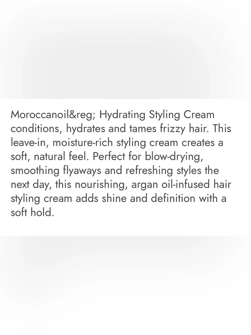 Moroccanoil Hydrating Styling Cream - 2.5 oz